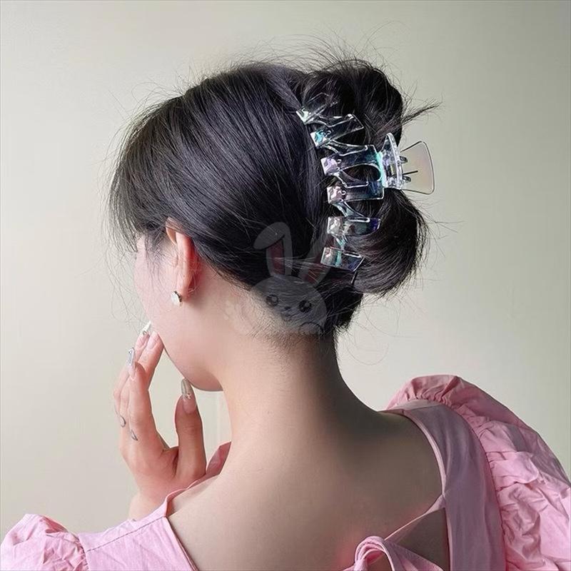 Nicole & Co (JDT) - Jepit Rambut Transparan / Jedai Rambut Korea / Jedai Korea / Jedai Korean Style / Iridescent Motif Hologram / Jedai Import / Jepit Transparan / Jedai Fashion Korea 4