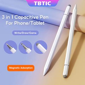 3 in 1 capacitive touch pen suitable for iPad, Android, tablet, Xiaomi, Hongmi, Huawei, Samsung, and other touch screens, mobile phones, tablet computers, painting pens Accessories Smartphone