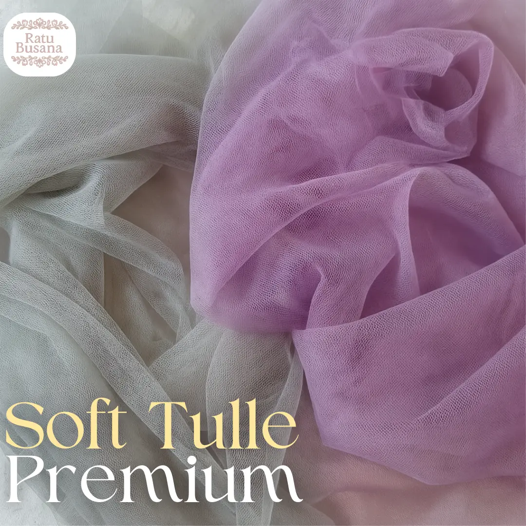 Kain Soft Tulle Polos Tile Halus Premium