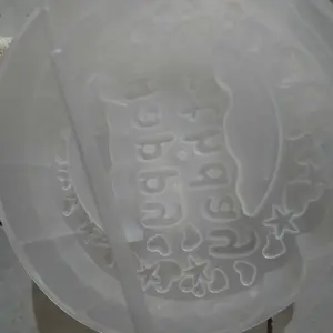 Cetakan Puding Happy Birthday Bintang Love New Ulang Tahun Plastik Premium 1,2 Liter / Cetakan Bolu Ulang Tahun Puding Loyang / Cetakan Agar Jelly Pudding