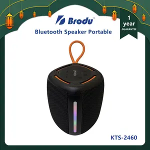 Speaker Portable Waterproof KBroad KTS-2460 HD Sound 8W, Bluetooth 5.3, Support TF/USB/FM Radio, 5 Jam Playtime - Teman Setia Musik untuk Segala Situasi Led Wireless Bass
