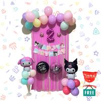 Gambar DINOSO Paket Dekorasi Tema Karakter Kartun Sanrio | Set Dekorasi Balon Ulang Tahun Sanrio Kuromi My Melody Cinnamoroll Pink Putih Ungu Hitam | Paket Perlengkapan Pesta Ultah Anak - 4. Sanrio Ungu CMK dari DINOSO INDONESIA Kota Administrasi Jakarta Barat 4 Tokopedia