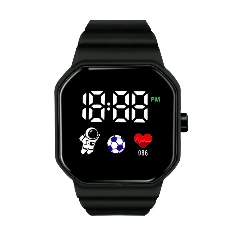 Promo! Jam Tangan LED Digital Pria Wanita Rubber Electronic Fashion Couple Anak Remaja 2