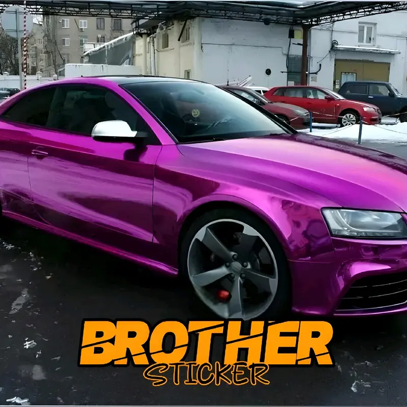 stiker skotlet ungu violet chrome mirror sticker ungu candy glossy metalik Motorcycle 3
