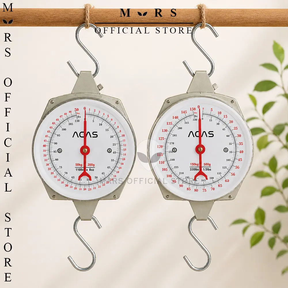 Timbangan Gantung HS Analog 50kg -100kg - 150kg - 200kg Besi Manual Jarum Kitchen Hanging Scale