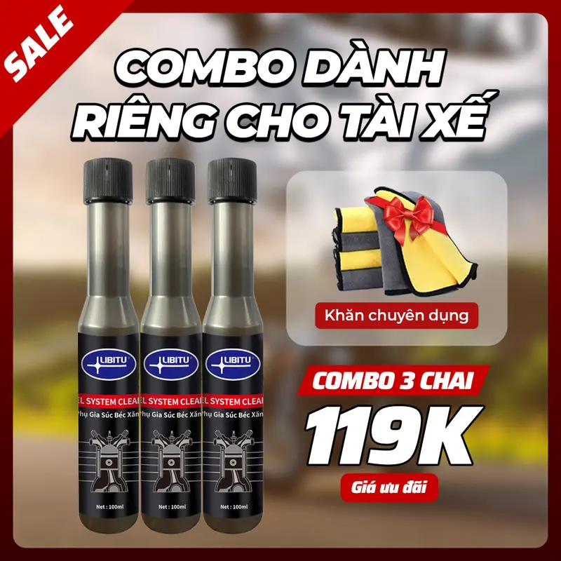 [ Chính Hãng ] Bộ Combo 2 Chai Súc Béc Xăng Libitu Bảo Dưỡng Động Cơ Xe Máy 7