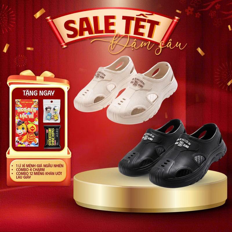   LÌ XÌ TẾT+CHARM+KHĂN LAU GIÀY  Giày lỗ thể thao giày nam sneaker nam Fashion B hè 2025 nam đế bằng mẫu trơn form dáng 2026 Shoes - Đi chơi đi học đi du lịch - giày đi mưa giày  xốp  siêu  nhẹ 