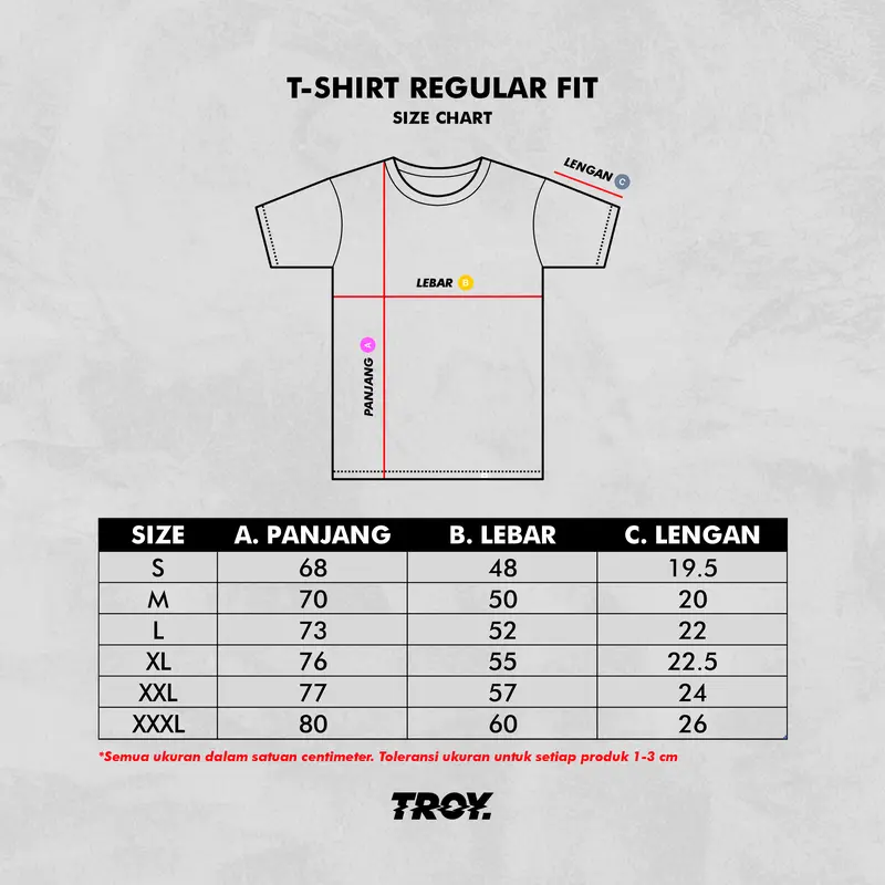 Troy Company Tshirt Dark Grey Naver Stop Trying - Kaos Pria Wanita Abu Gelap MT 2793 4