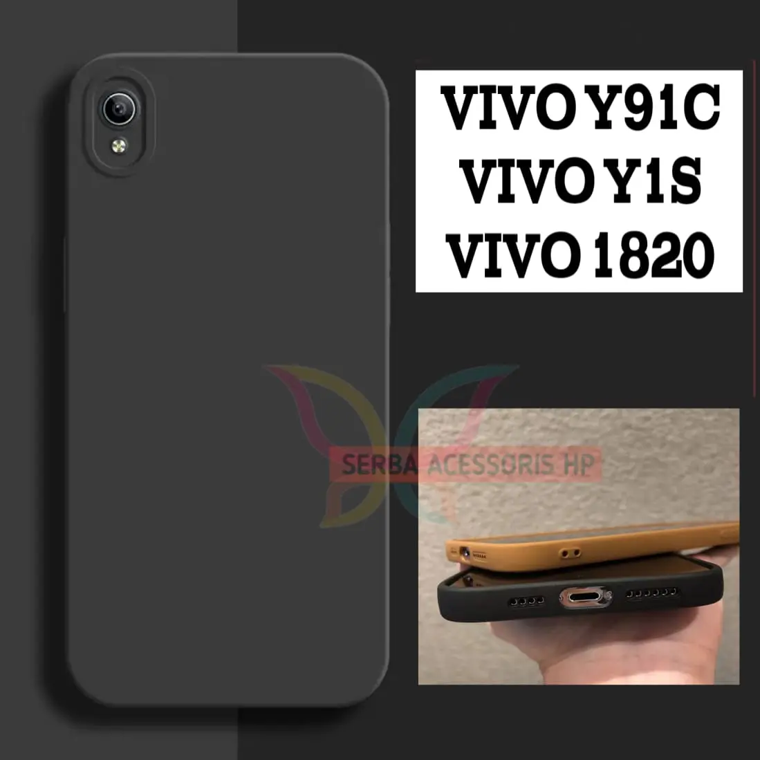 Case Macaron Pro Untuk Tipe VIVO Y91C VIVO Y1S VIVO 1820 Softcase Polos Pelindung Camera