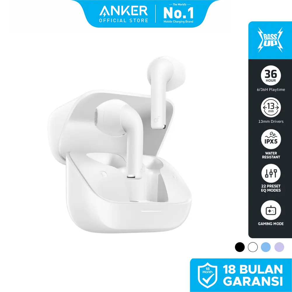 Soundcore K20i Earbuds Bluetooth 5.3 Earphones 36 PlayTime Bluetooth 13mm Drivers Game Mode TWS - A3994