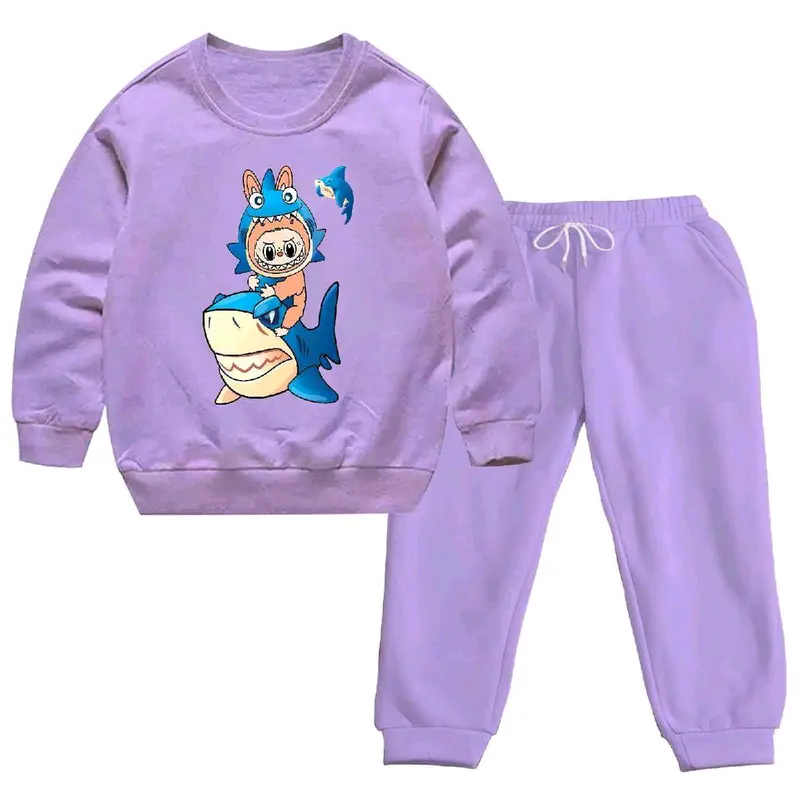 PROMO VIRAL stelan joger anak Labubu shark berbahan lembut murah guys!!!  Fashion Switer Jaket Setelan Sweater 1