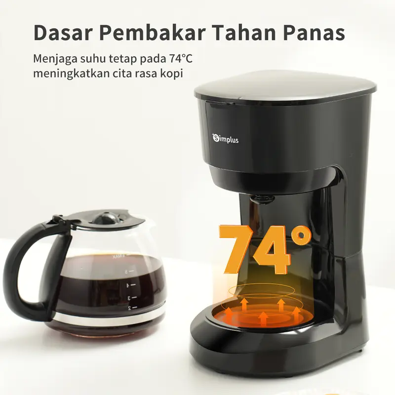 【SUPER PROMO 】SIMPLUS Mesin Kopi Drip Otomatis 750ml /Americano/Vietnam Drip/ Coffee Maker Serbaguna KFJH011 2
