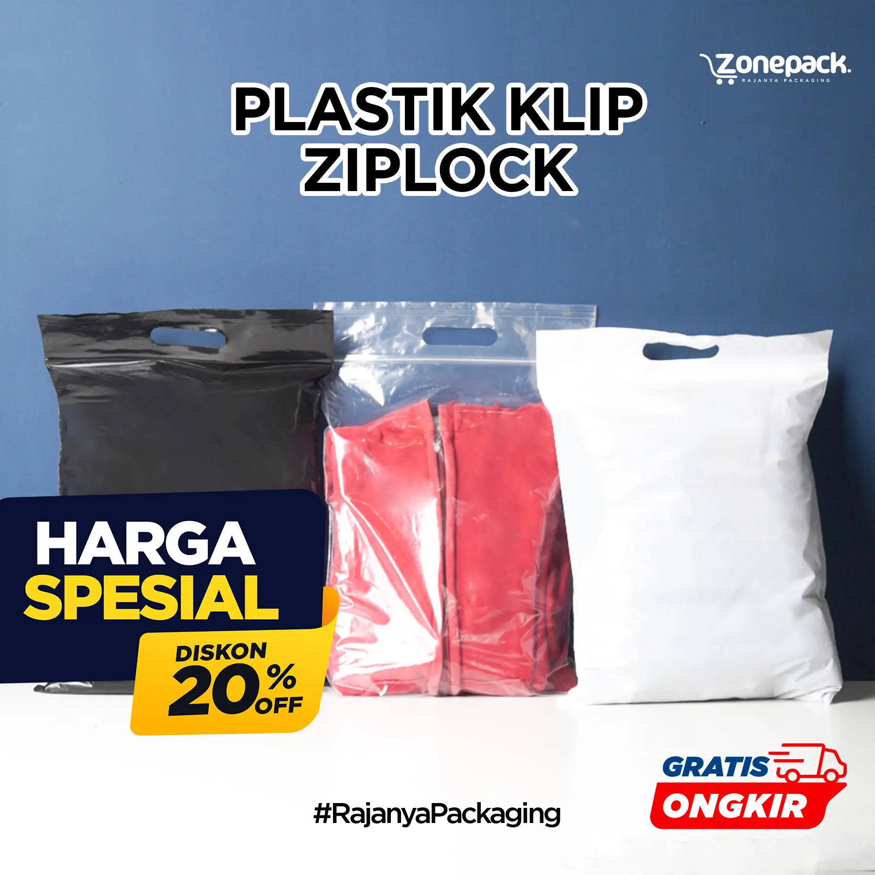 [10 PCS]  Plastik Pe Klip Ziplock | Plastik Plong Ziplock Laundry | Ziplock Packing Baju | Plastik Ziplock Sepatu