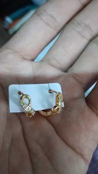 Product Review of Anting Clip Titanium Motif Angka Delapan Terbaru Earrings Anti Luntur from R**a 0