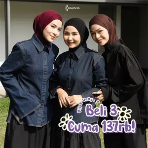 KALISHA X MIMA - Vanya Paket Bundling 3 PCS Size S Bergo Instan Kaos Rayon Viscose