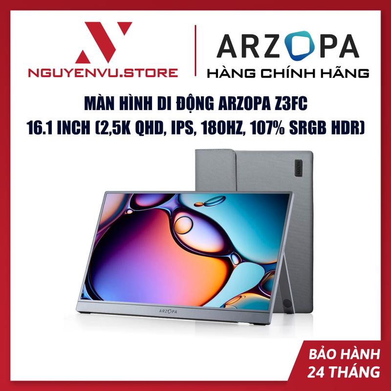 Màn hình di động ARZOPA Z3FC 16.1 inch (2,5K QHD, IPS, 180Hz, 107% sRGB HDR, Bảo vệ mắt)