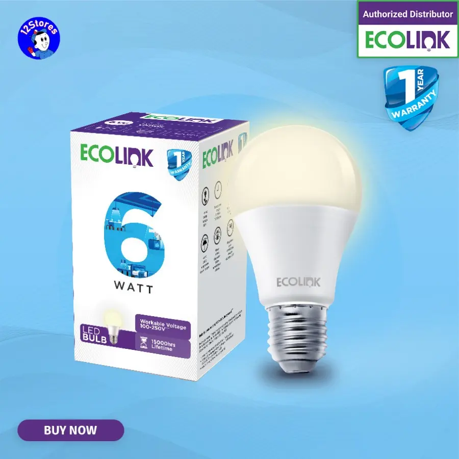 Ecolink Lampu Bohlam LED Bulb 6W Cahaya Kuning
