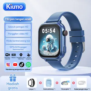 Kiumo T53 Jam Tangan Anak Pintar Android GPS Video Call Mode Sekolah Remote Kontrol Tahan Air Bluetooth Smart Smartwatch