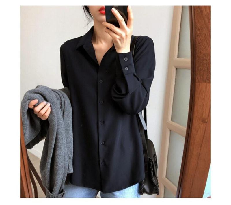 Product Introduction of Korean Style Plus Size Professional OL Shirt Women Casual All-match Loose and Thin Bottoming Shirtblouse Top 49