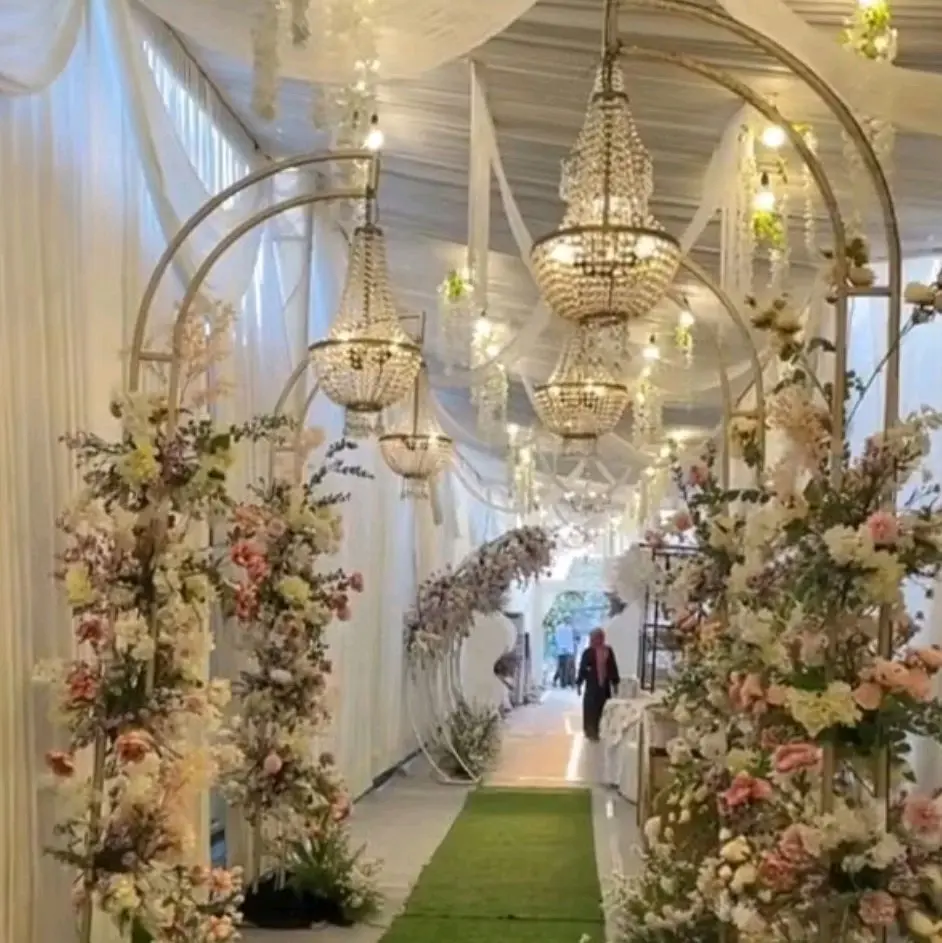 Besi Gantungan lampu dekorasi wedding backdrop 2,5m & 3m