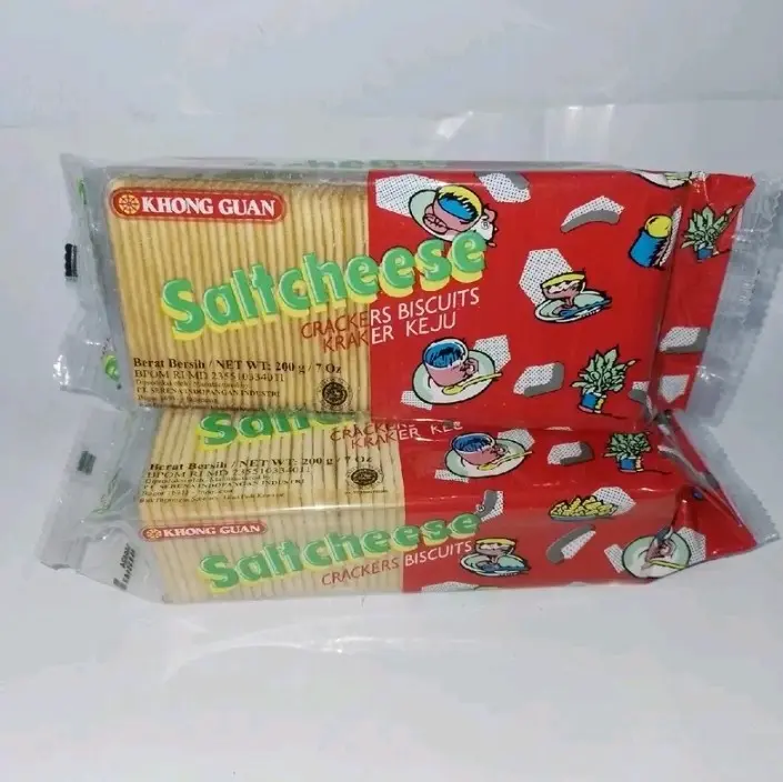 Paket 3pcs Khong Guan saltcheese crackers biskuit rasa keju @200g Food 4