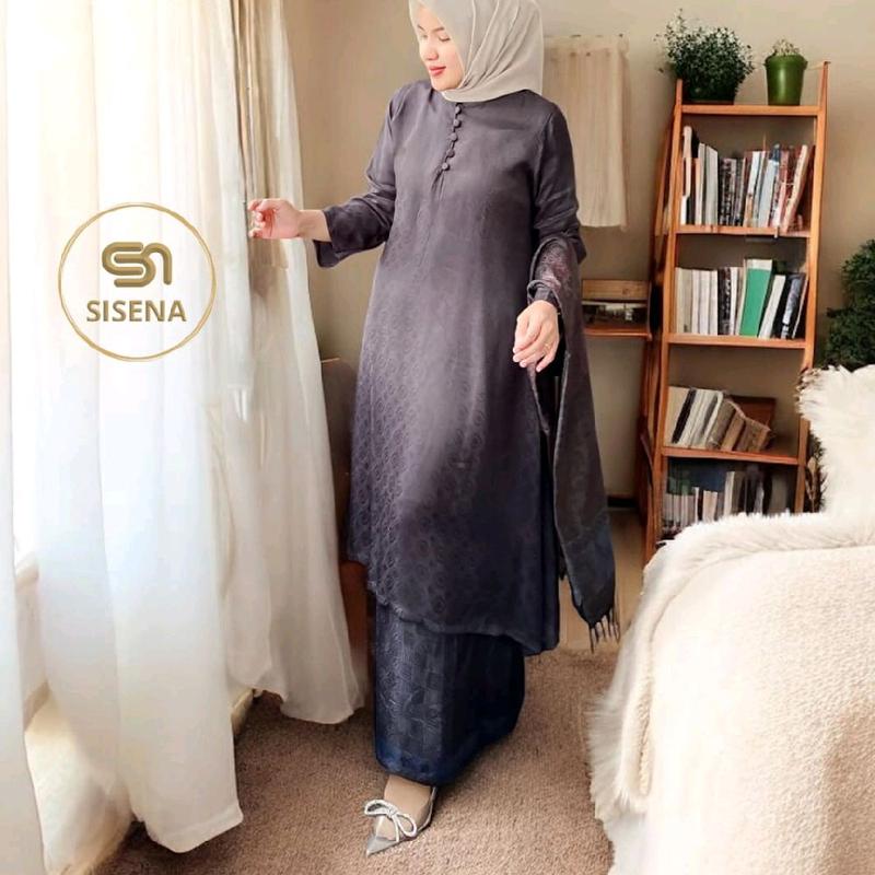 One Set Batik Bundo Kanduang| Batik Sutra Doby| Set Selendan Tenun 4