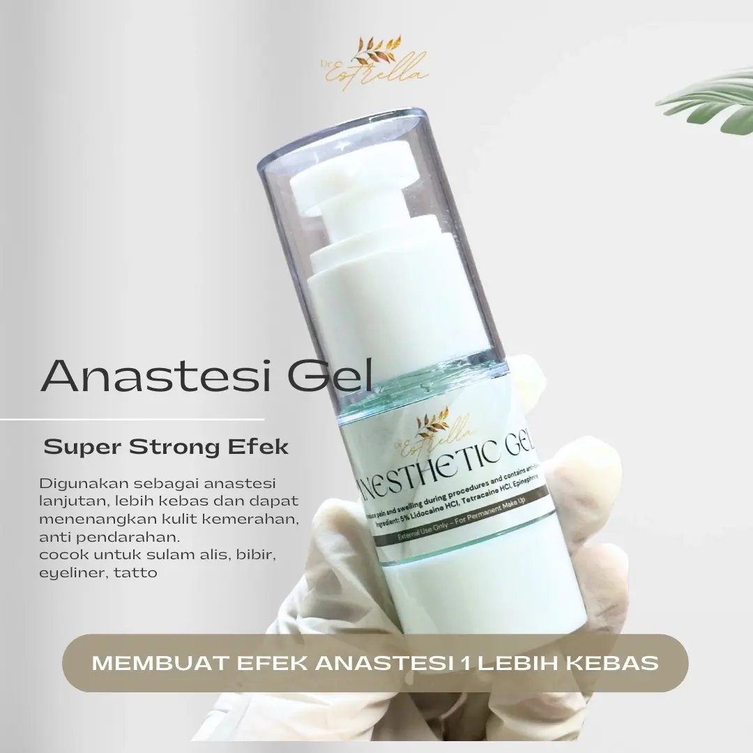 Anastesi Gel sulam alis anestesi lanjutan super kebas lebih lama anti merah dan anti berdarah dr estrella anastesi
