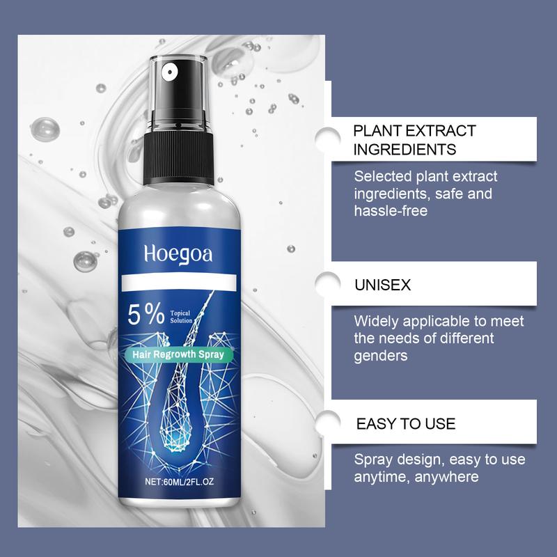 Product Introduction of 60ml Topical Solution Hair Regrowth Spray for Use By Men & Women Hair Care Spray 5