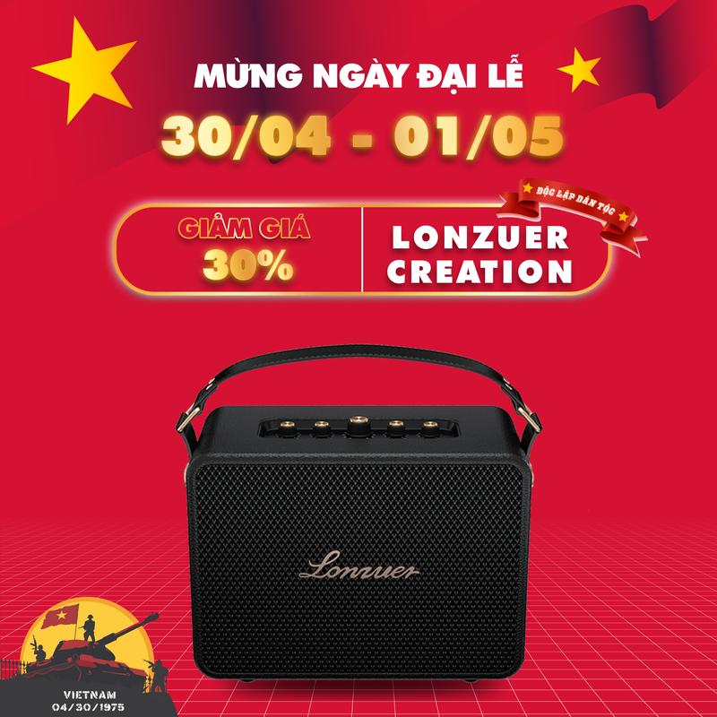 [KÈM MICRO HỢP KIM] Loa Karaoke Bluetooth Cao Cấp LONZUER CREATION - Công suất 130W - Bass Cực Căng - Pin trâu nghe đến 18 tiếng - Hàng Chính Hãng BH 12 Tháng Củ Loa Nghe Nhạc Kem