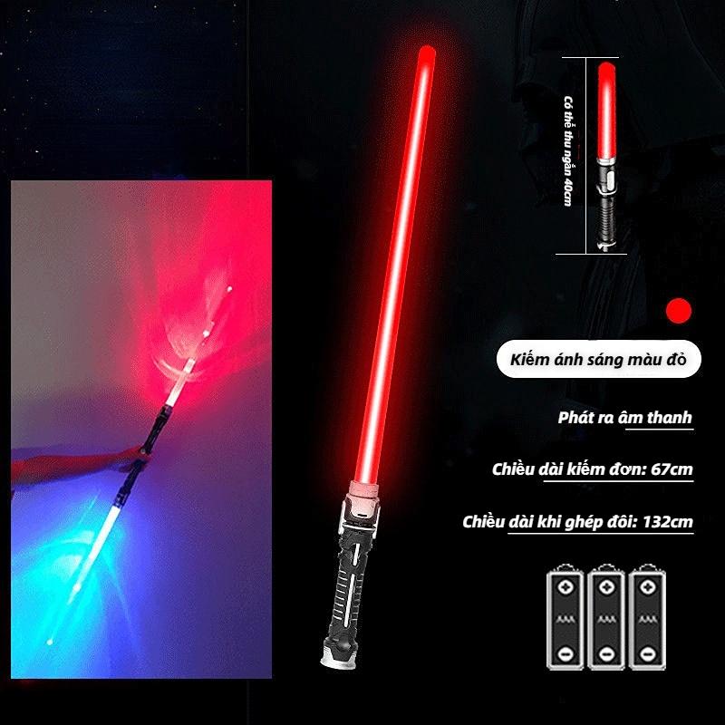 【Phiên Bản Co Giãn Kiếm Ánh Sáng 2 TRONG 1 - Âm Thanh + Đèn LED | Ghép Đôi Siêu Ngầu,Đồ chơi gây phát sáng phiên bản mới 2025 sử dụng pin