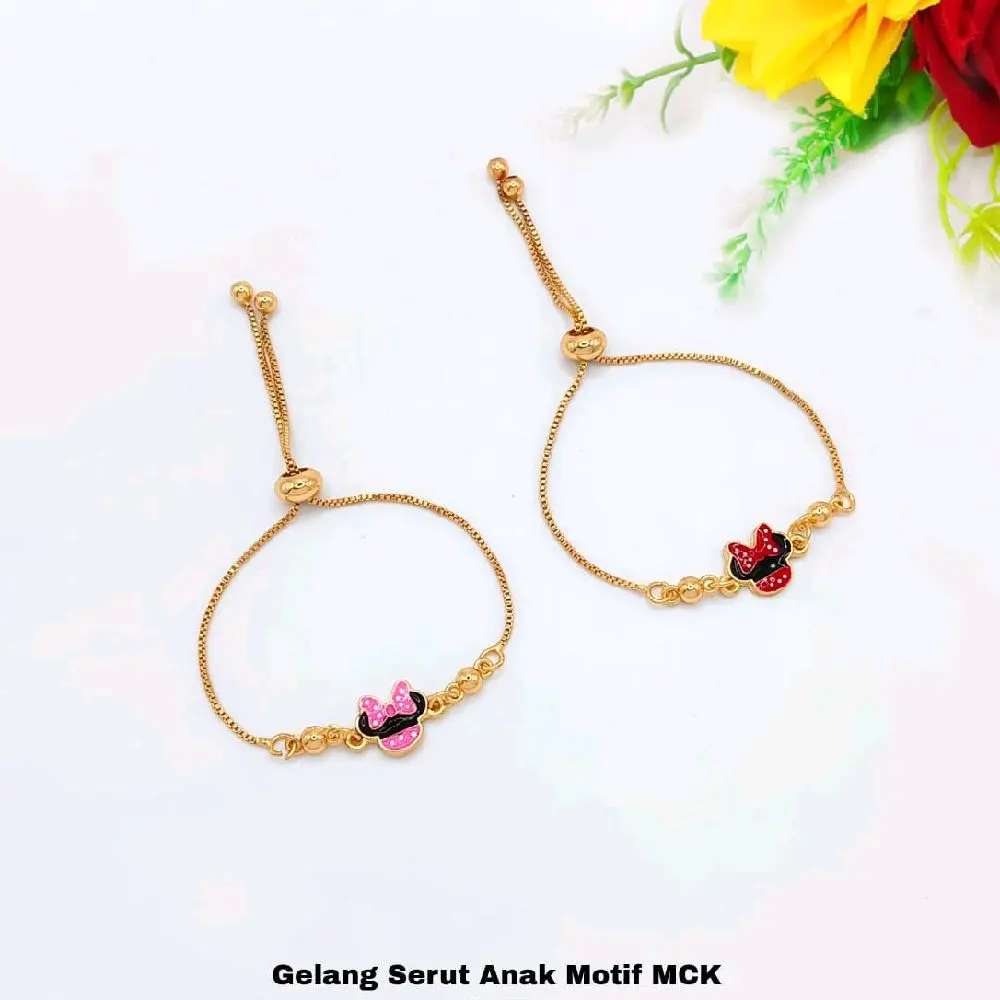 Gelang Serut Anak Anak Motif MK Aksesoris Titanium kids