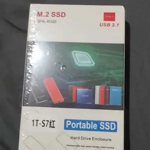 Hard Drive Eksternal 1/2/4TB, SSD Portabel, Solid State Drive Eksternal dengan kecepatan baca hingga 200MB/detik, perluasan penyimpanan, kompatibel dengan smartphone USB-C, PC, Mac, dan tablet, desain ramping dan kokoh.