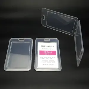 tempat idcard box clear card holder clear bening frame card bukatutup CASING BOX/FRAME ID CARD