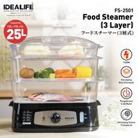 Gambar IDEALIFE - Food Steamer – Pengkukus Makanan - IL–114C (3 Layer) dari IDEALIFE ONLINE STORE Kota Administrasi Jakarta Utara 1 Tokopedia