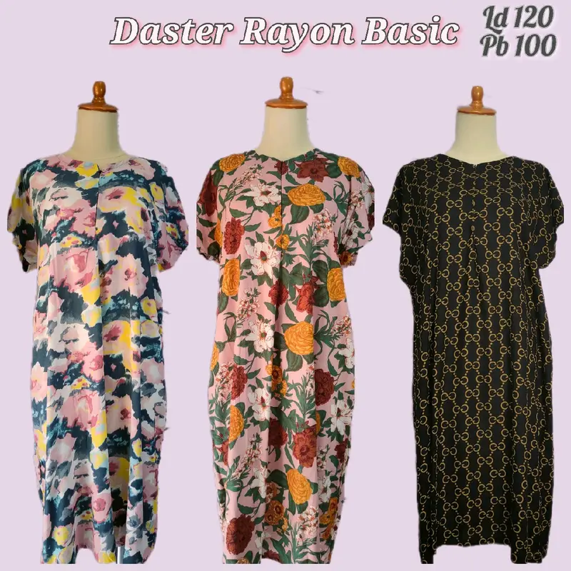 Daster motif bahan Rayon premium LD 115-120 PB 100 - Busui 2