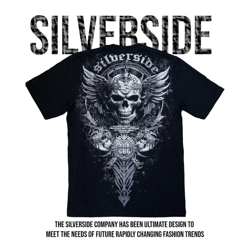SILVERSIDE  DREAM SKULL  T-shirt / Kaos Distro Cowok/ Distro Cowok Combed Pria Band Katun Hitam 4