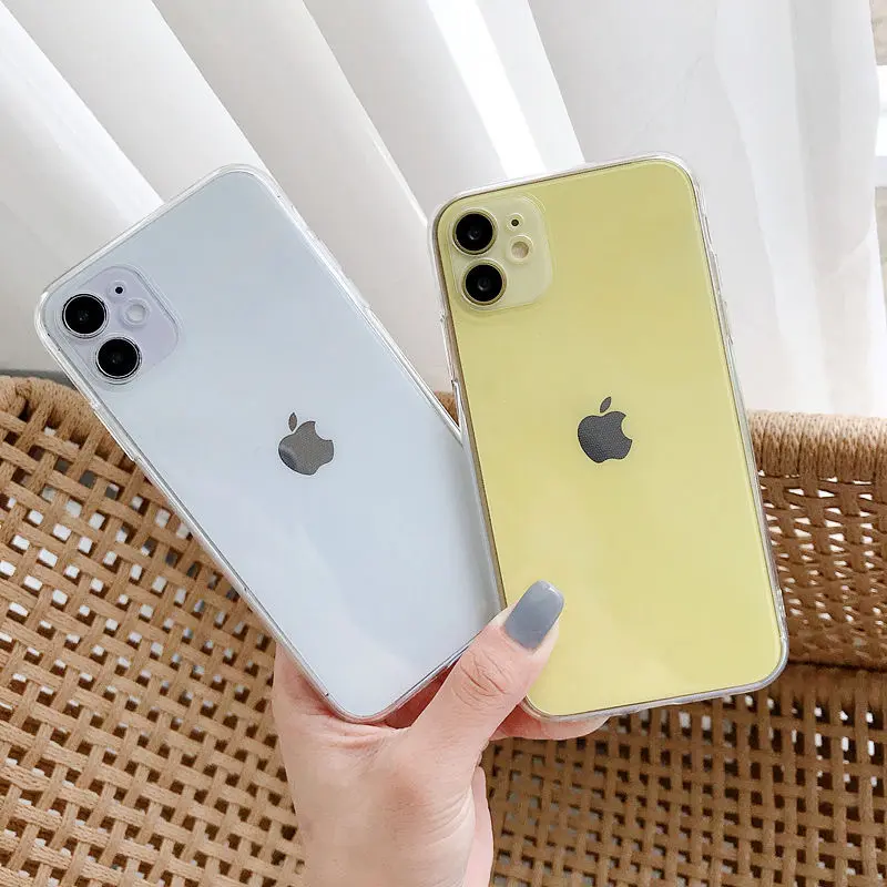 Suitable for Apple 14 12 iphone13 8P XSMAX XR High Transparency Straight Edge Transparent Phone Case