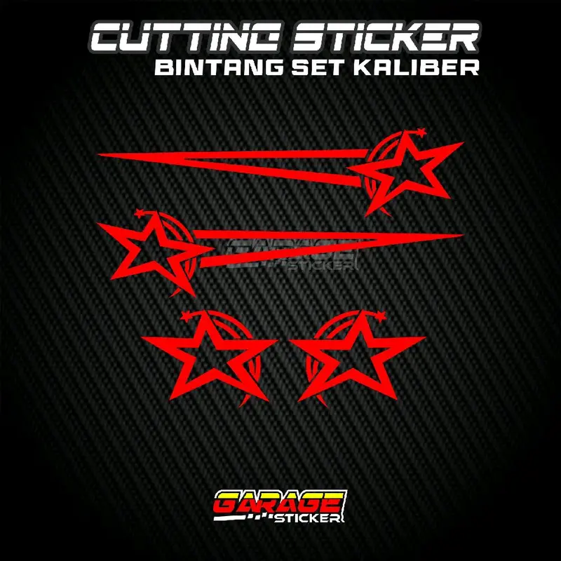 Stiker bintang isi 4 cutting sticker set universal all motor promo 2