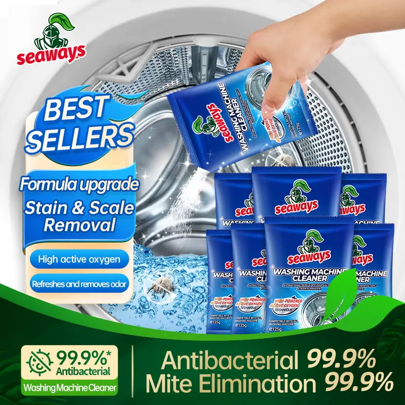 Seaways Washing Machine Cleaner（125g） Antibacteria Washing Machine Drum Cleaner Powder Descaler Deep Washer Supplies Dirt