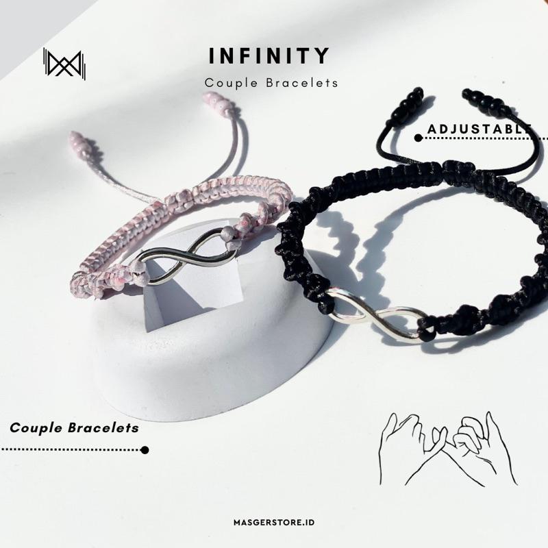 [Infinity] Couple Bracelets | 2 Pcs Gelang Persahabatan Gelang Serut Infinity Gelang Couple 1