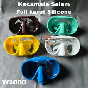 COWFISH Kacamata Selam Masker Diving W1000 Scuba Anti Kabut Bingkat Besar Silicon