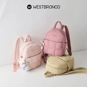 WESTBRONCO [PUFFER MELLOPACK ] Minibackpack, Kecil tapi kapasitas besar, Ringan, Tersedia kompartmen untuk ipad mini, Banyak kantong penyimpanan untuk ponsel, Payung, Tumbler,Simple dan nyaman dipakai