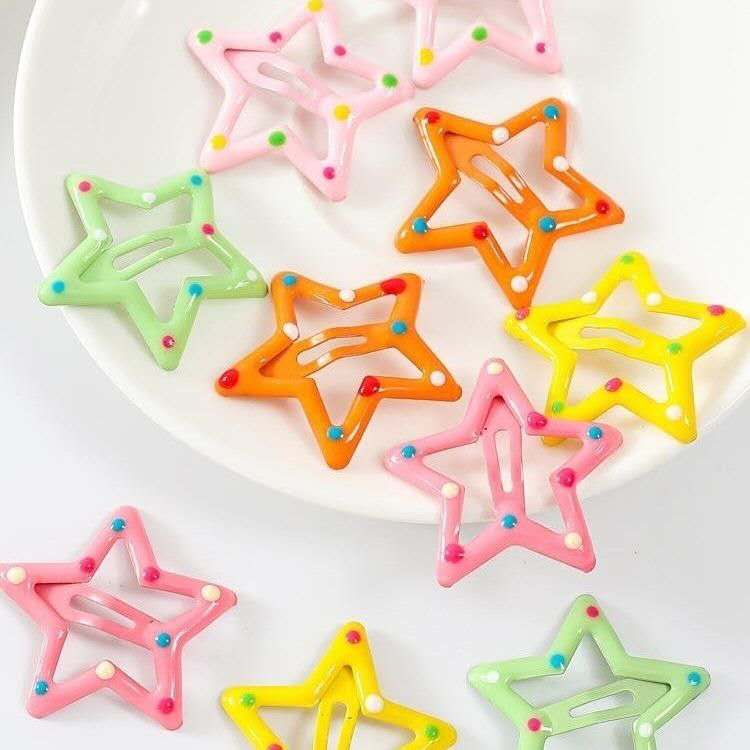 Jepitan Rambut  Bintang Warna-warni Clips Aksesori Rambut Praktis Dengan Dukungan Baik Dan Fleksibel Untuk Berbagai Gaya Rambut jepitan  mini  kecil