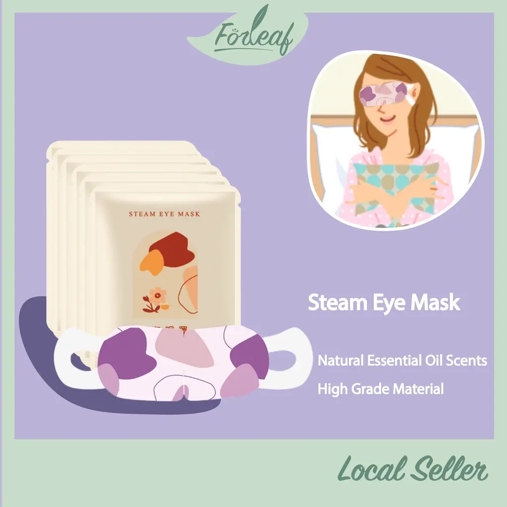 SG LOCAL STOCK FORLEAF Steam Eye Mask Sleeping Disposable Eyepatch Warm Eyeshade Relieve Fatigue Eyes Spa Sleep