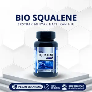 Bio Squalene Suplemen Kesehatan Ekstrak Minyak Hati Ikan Hiu - Isi 30 Softgel BPOM Halal MUI
