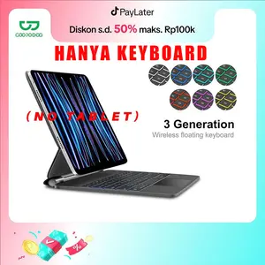 GOOJODOQ 2025 New Magic Keyboard Case For iPad Air 4 Air 5 iPad Pro 11 2021 Floating Cantilever Keyboard Cover wireless bluetooth keyboard