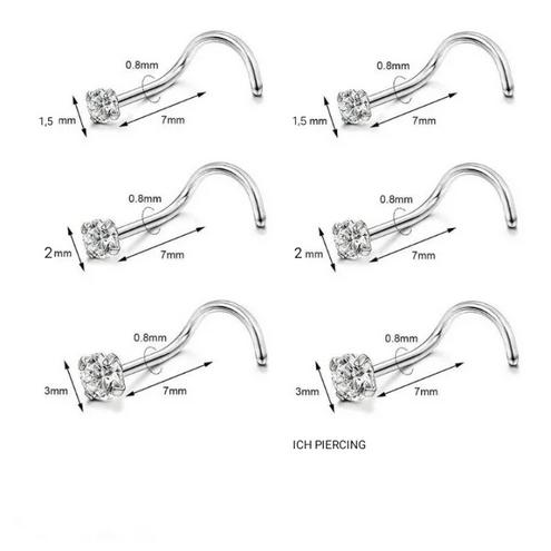 Product Introduction of ICH anting hidung leter S shape/ nose stud earrings stainles stell 22