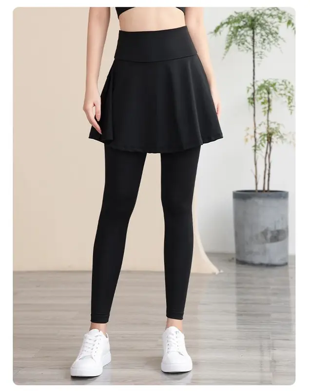 Rok Legging Sport HIgh waist Kantong Hp - Legging senam Wanita Premium tebal  dan Halus 1