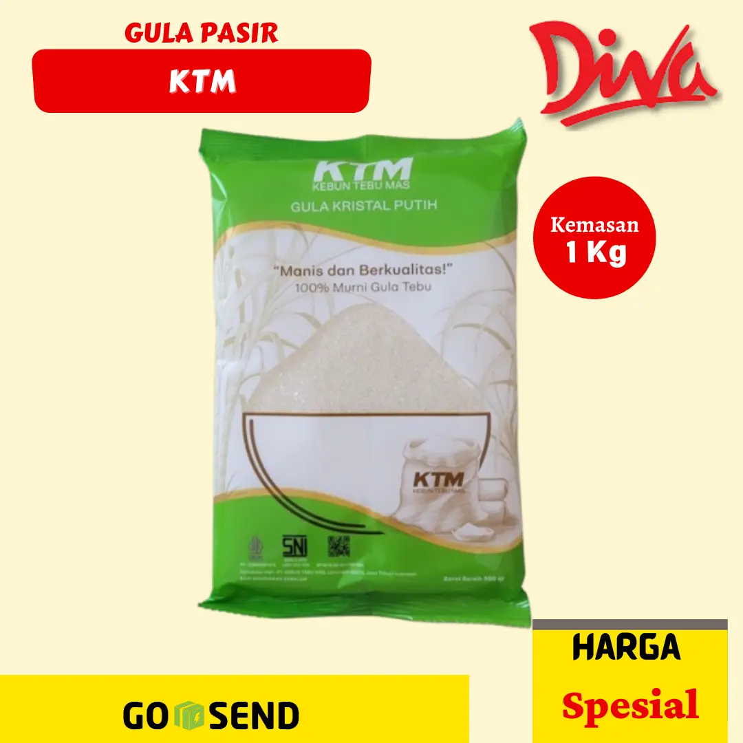 Gula Pasir KTM 1 Kg / Kebun Tebu Mas Gula Kristal Putih Premium
