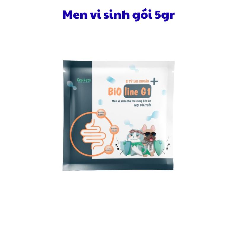  Men vi sinh gói 5gr Bioline G1 Ecopets cho chó mèo 